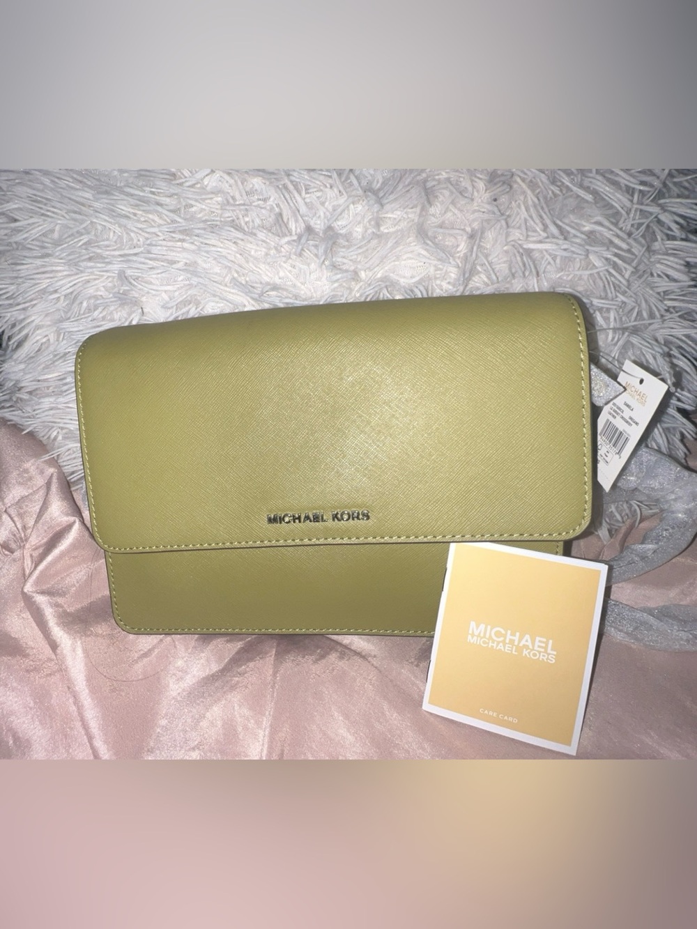 Michael Kors Olive Green Saffiano Crossbody Bag